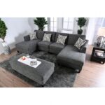 Lowry Gray Sectional Sofa with Ottoman – Transitional Comfort & Style | CM6363-SET
