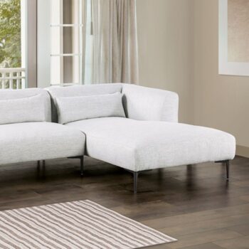 Paderborn Contemporary Light Gray Sectional Sofa with Right Chaise | FM63002LG-SECT-R