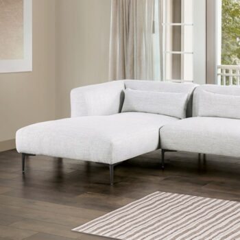 Paderborn Contemporary Light Gray Sectional Sofa with Left Chaise | FM63002LG-SECT-L