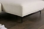 Baerum Contemporary Linen White Sectional Sofa with Right Chaise | FM63006WH-SECT-R
