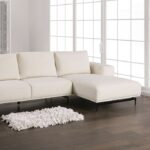 Baerum Contemporary Linen White Sectional Sofa with Right Chaise | FM63006WH-SECT-R
