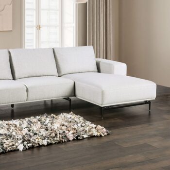Baerum Contemporary Light Gray Sectional Sofa with Right Chaise | FM63006LG-SECT-R