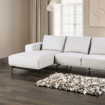 Baerum Contemporary Light Gray Sectional Sofa with Left Chaise | FM63006LG-SECT-L