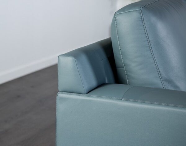 Stordal Contemporary Blue Leather Match Sectional Sofa with Right Chaise | FM69004BL-SECT-R