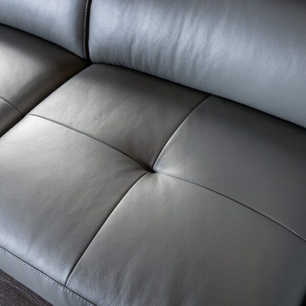 Vadso Contemporary Dark Gray Leather Match Sectional Sofa with Left Chaise | FM69005DG-SECT-L