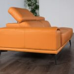 Vadso Contemporary Tangerine Leather Match Sectional Sofa with Left Chaise | FM69005LB-SECT-L