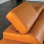 Vadso Contemporary Tangerine Leather Match Sectional Sofa with Left Chaise | FM69005LB-SECT-L