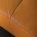Vadso Contemporary Tangerine Leather Match Sectional Sofa with Left Chaise | FM69005LB-SECT-L