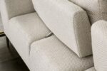 Gladbach Contemporary Beige Large L-Sectional Sofa with Extendable Backrest & Feather Blend Cushions | FM63007BG-SECT-LL
