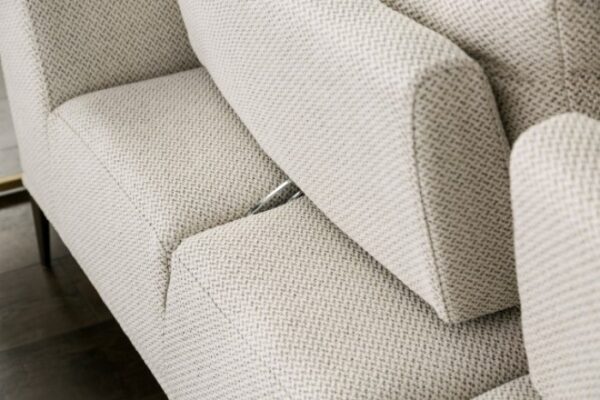 Gladbach Contemporary Beige Large L-Sectional Sofa with Extendable Backrest & Feather Blend Cushions | FM63007BG-SECT-LL