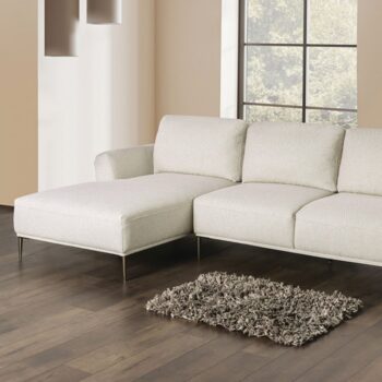 Gladbach Contemporary Beige Sectional Sofa with Left Chaise & Extendable Backrest | FM63007BG-SECT-L