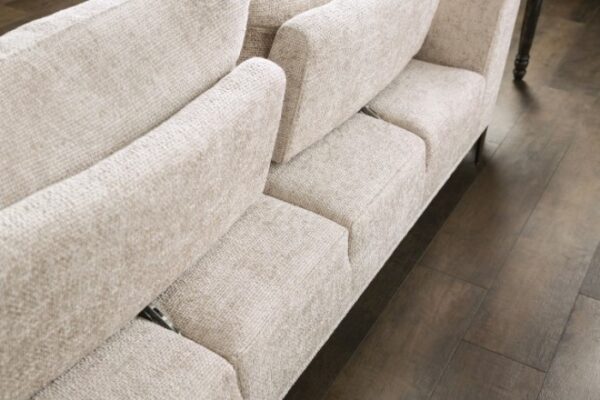 Gladbach Contemporary Light Brown Large L-Sectional Sofa with Extendable Backrest | FM63007LB-SECT-LL