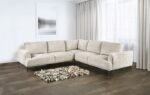 Gladbach Contemporary Light Brown Large L-Sectional Sofa with Extendable Backrest | FM63007LB-SECT-LL