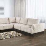 Gladbach Contemporary Light Brown Large L-Sectional Sofa with Extendable Backrest | FM63007LB-SECT-LL