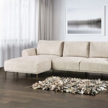 Gladbach Contemporary Light Brown Sectional with Left Chaise | FM63007LB-SECT-L