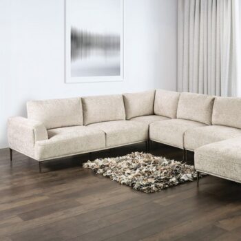 Gladbach Contemporary Light Brown J-Shaped Sectional | FM63007LB-SECT-J