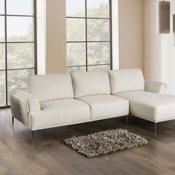 Gladbach Contemporary Beige Sectional with Right Chaise | FM63007BG-SECT-R