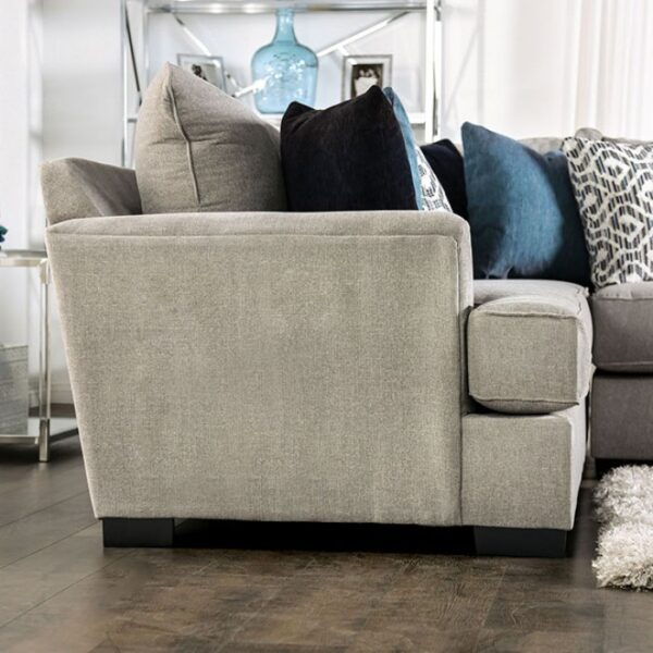 Gunnersbury Transitional Gray L-Shaped Sectional Sofa | SM1120-SECT