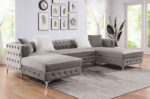 Ciabattoni Transitional Gray Double Chaise Sectional Sofa | CM6256GY-SECT