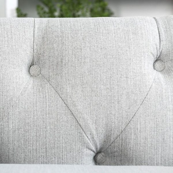 Ornella Transitional Light Gray Sectional Sofa with Tufted Arms | SM2671-SECT