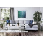 Ornella Transitional Light Gray Sectional Sofa with Tufted Arms | SM2671-SECT