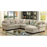Skyler Transitional Beige Sectional Sofa with Nailhead Trim | CM6156-SECTIONAL