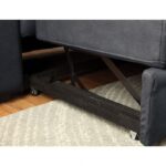 Alcester Contemporary Graphite Sectional Sofa Bed with Storage | CM6908BK-SET