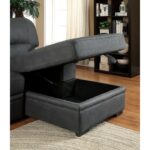 Alcester Contemporary Graphite Sectional Sofa Bed with Storage | CM6908BK-SET