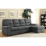 Alcester Contemporary Graphite Sectional Sofa Bed with Storage | CM6908BK-SET