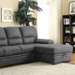 Alcester Contemporary Graphite Sectional Sofa Bed with Storage | CM6908BK-SET