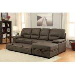 Alcester Contemporary Brown Sectional Sofa Bed with Storage | CM6908BR-SET