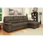 Alcester Contemporary Brown Sectional Sofa Bed with Storage | CM6908BR-SET