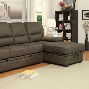 Alcester Contemporary Brown Sectional Sofa Bed with Storage | CM6908BR-SET