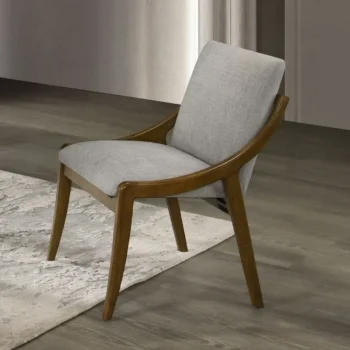 Danzel Gray Chenille Side Dining Chair Set of 2 By ACME