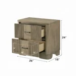 Lakkari Oak Nightstand BD04873 By ACME - Image 2