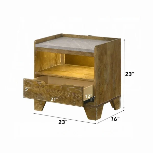 Garcia Nightstand with LED BD04863 By ACME - Image 2