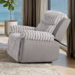 Dionysus Gray Manual Glider Recliner – Transitional Comfort in Compact Design