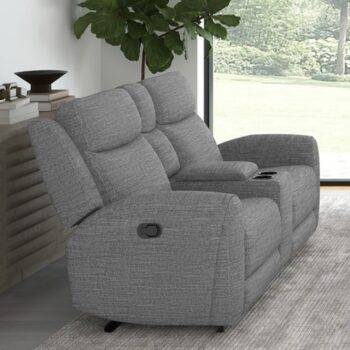 Antonius Gray Manual Recliner Loveseat – Comfort and Convenience