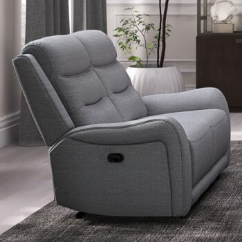 Matthias Gray Manual Loveseat – Compact Transitional Comfort