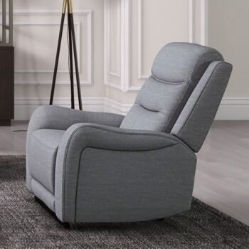Matthias Gray Manual Recliner – Compact Comfort with Transitional Style