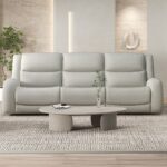 Giraldus Beige Manual Recliner Sofa – Comfort Meets Transitional Elegance