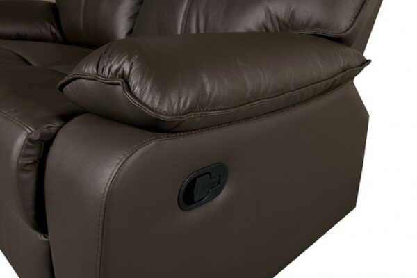 Onoria Brown Manual Recline Sofa – Plush Comfort Meets Contemporary Design