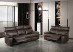 Onoria Brown Manual Recline Sofa – Plush Comfort Meets Contemporary Design