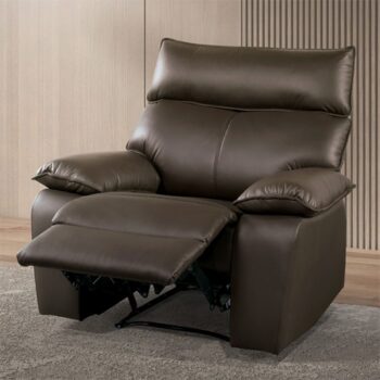 Onoria Brown Manual Recline Chair – Modern Comfort in a Compact Seat
