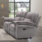 Josias Loveseat – Transitional Light Gray Reclining Comfort