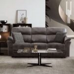Josias Sofa – Transitional Dark Gray Reclining Comfort