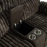 Dionysus Manual Reclining Loveseat – Transitional Brown Comfort with Modern Features