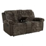 Dionysus Manual Reclining Loveseat – Transitional Brown Comfort with Modern Features