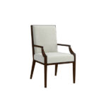 Eave Upholstered Arm Chair in Hazelnut Finish