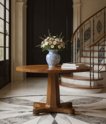 Eave Round Dining Table in Hazelnut